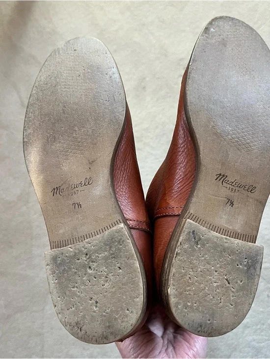 Madewell Tall Leather Equestrian Style Boots in Warm Chestnut - Picture 10 of 11